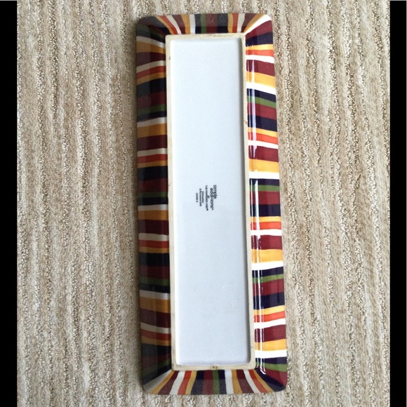 Pampered Chef Simple Additions Striped Serving Tray Platter - Picture 4 of 8